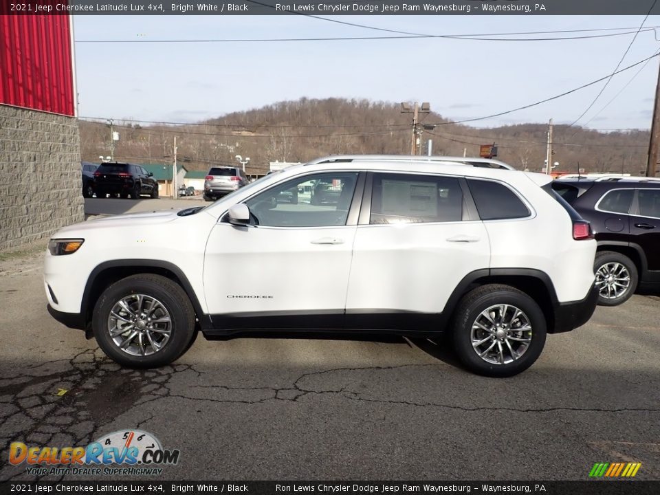2021 Jeep Cherokee Latitude Lux 4x4 Bright White / Black Photo #3