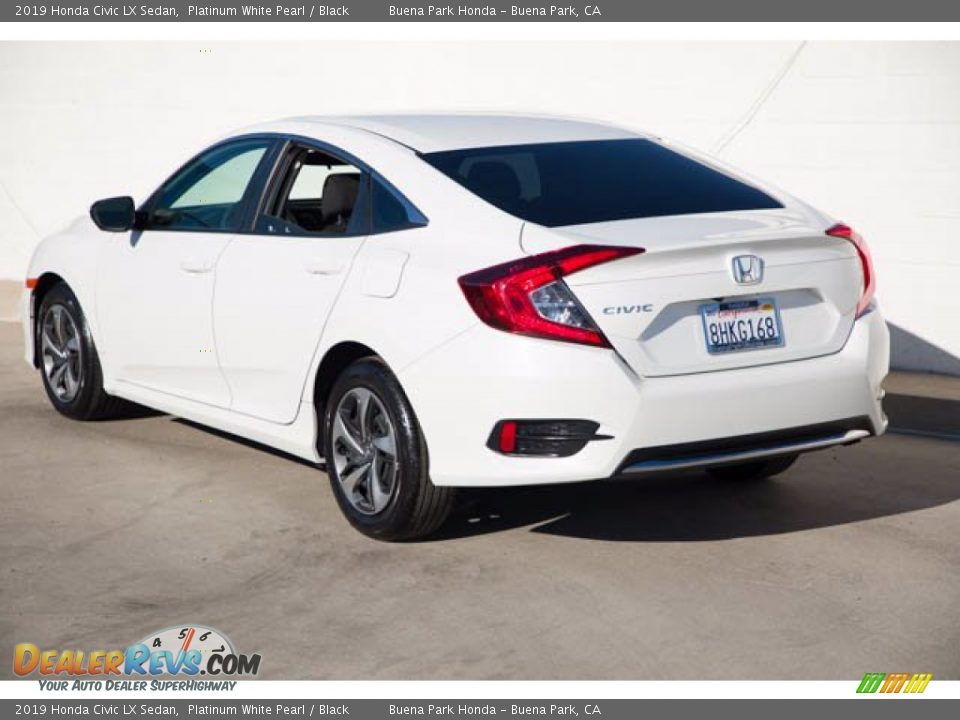 2019 Honda Civic LX Sedan Platinum White Pearl / Black Photo #2