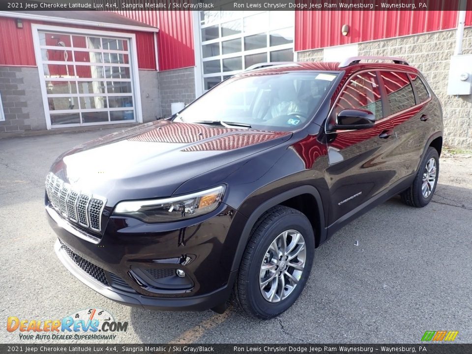 2021 Jeep Cherokee Latitude Lux 4x4 Sangria Metallic / Ski Gray/Black Photo #1