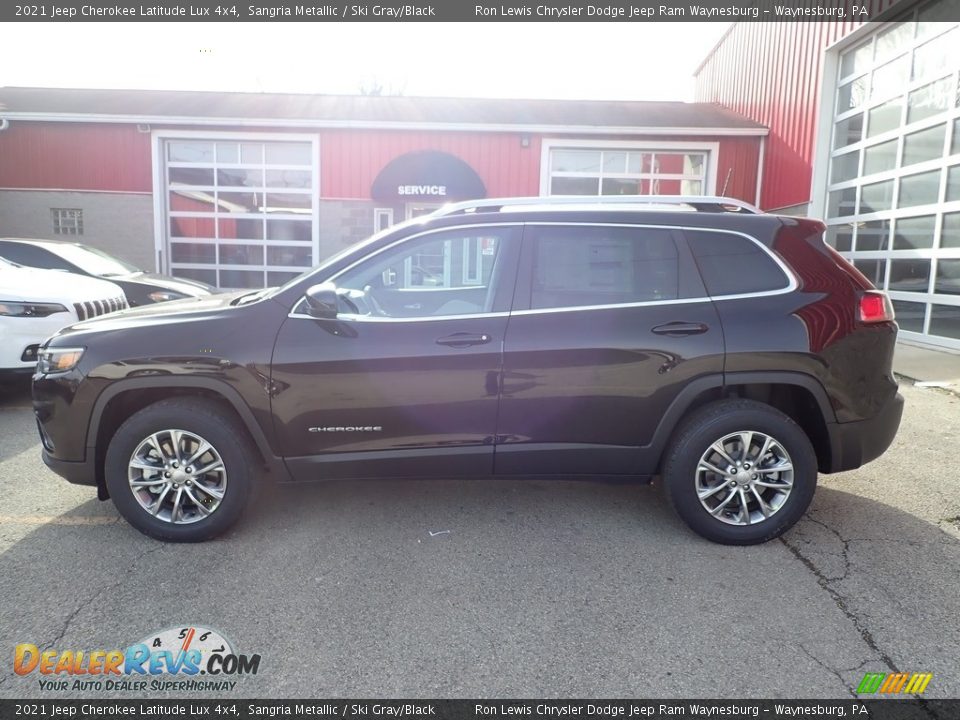 2021 Jeep Cherokee Latitude Lux 4x4 Sangria Metallic / Ski Gray/Black Photo #3