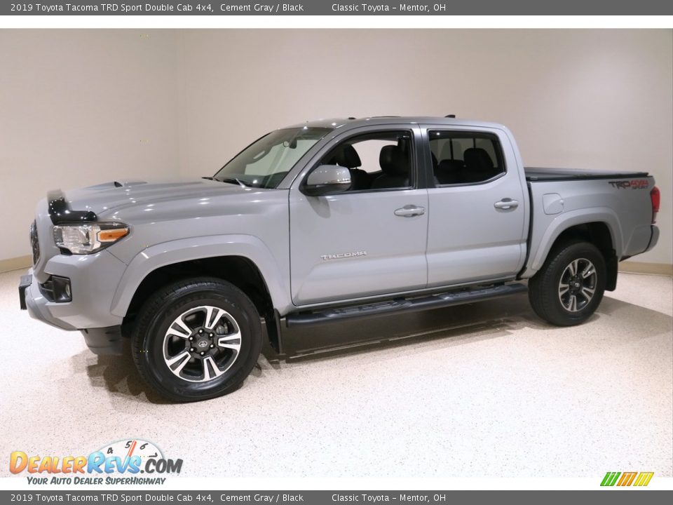 2019 Toyota Tacoma TRD Sport Double Cab 4x4 Cement Gray / Black Photo #3