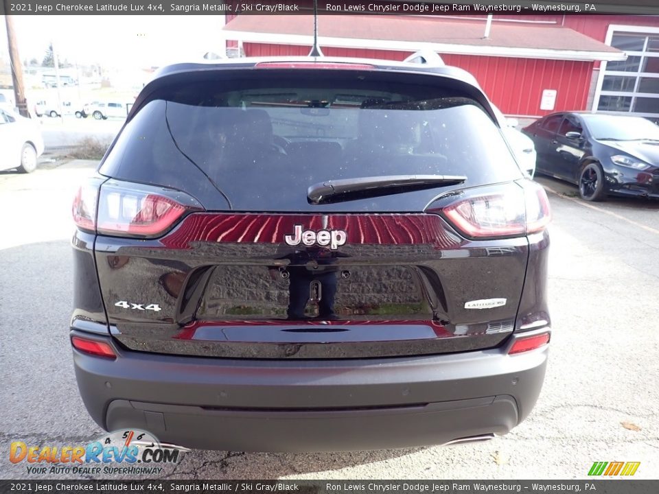 2021 Jeep Cherokee Latitude Lux 4x4 Sangria Metallic / Ski Gray/Black Photo #5