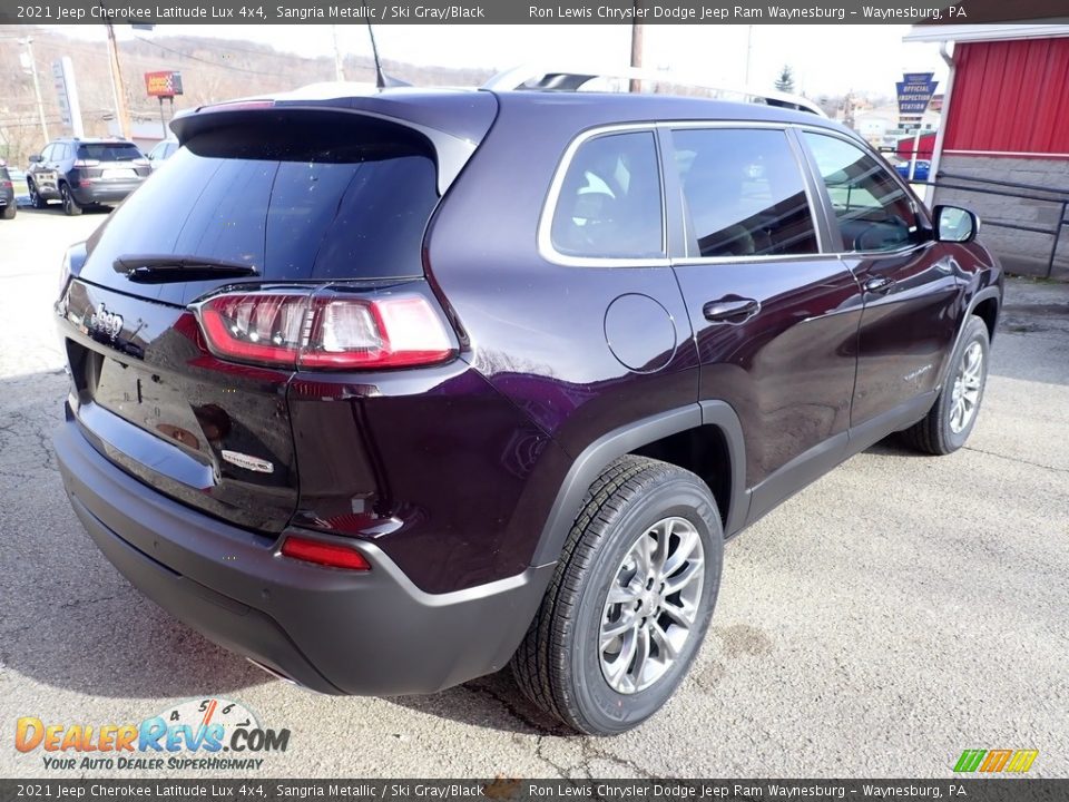 2021 Jeep Cherokee Latitude Lux 4x4 Sangria Metallic / Ski Gray/Black Photo #6