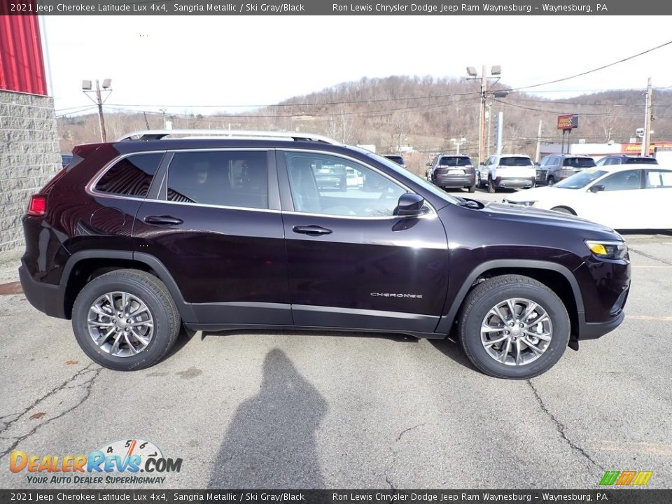 2021 Jeep Cherokee Latitude Lux 4x4 Sangria Metallic / Ski Gray/Black Photo #7