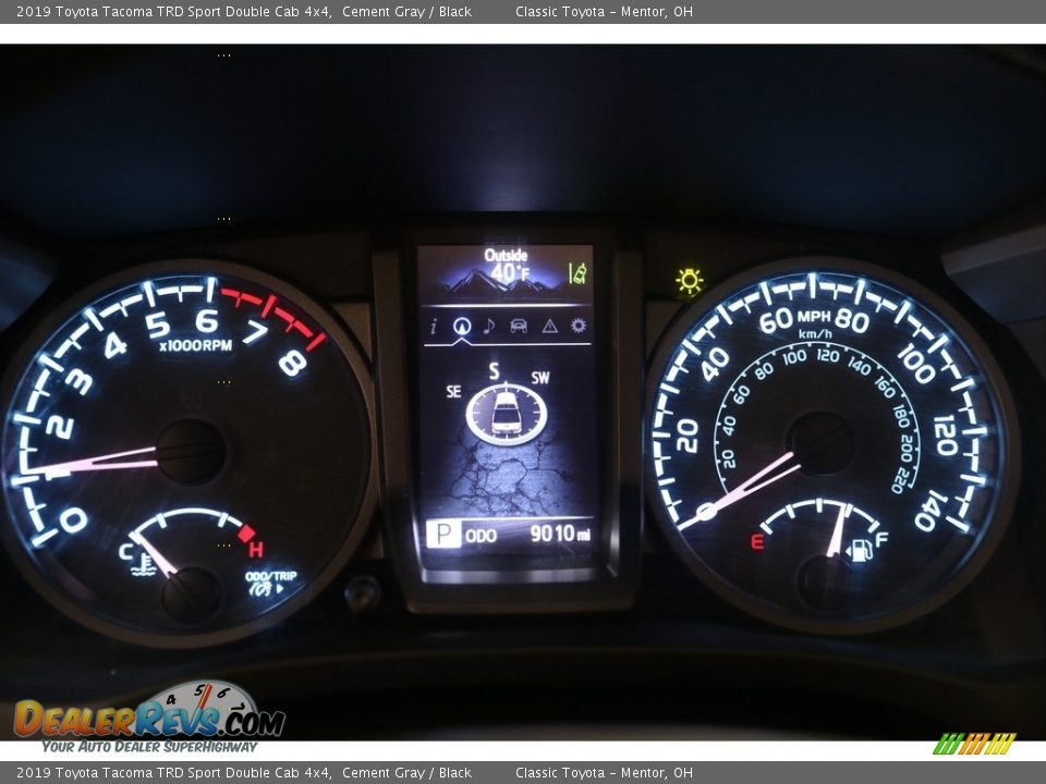 2019 Toyota Tacoma TRD Sport Double Cab 4x4 Cement Gray / Black Photo #8
