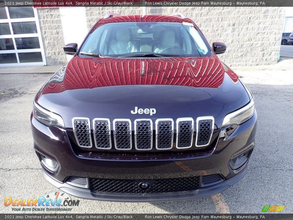 2021 Jeep Cherokee Latitude Lux 4x4 Sangria Metallic / Ski Gray/Black Photo #9