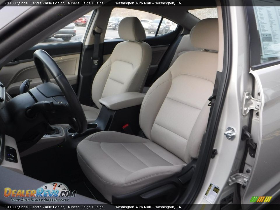 2018 Hyundai Elantra Value Edition Mineral Beige / Beige Photo #13