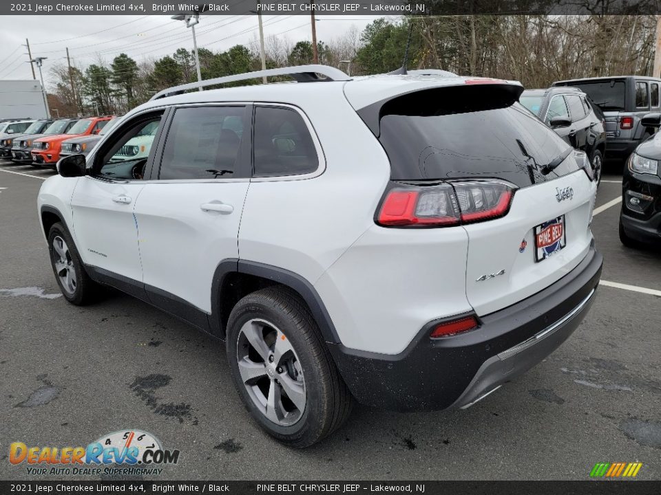 2021 Jeep Cherokee Limited 4x4 Bright White / Black Photo #3