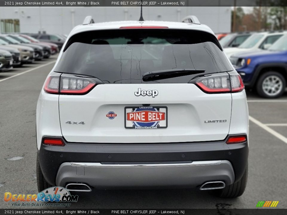 2021 Jeep Cherokee Limited 4x4 Bright White / Black Photo #4