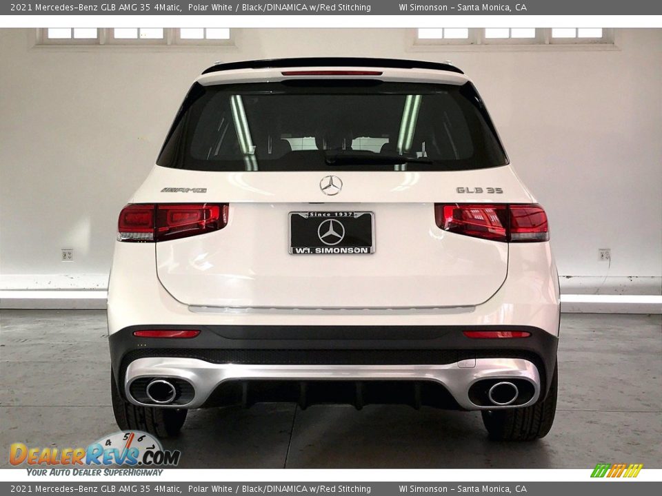 2021 Mercedes-Benz GLB AMG 35 4Matic Polar White / Black/DINAMICA w/Red Stitching Photo #3