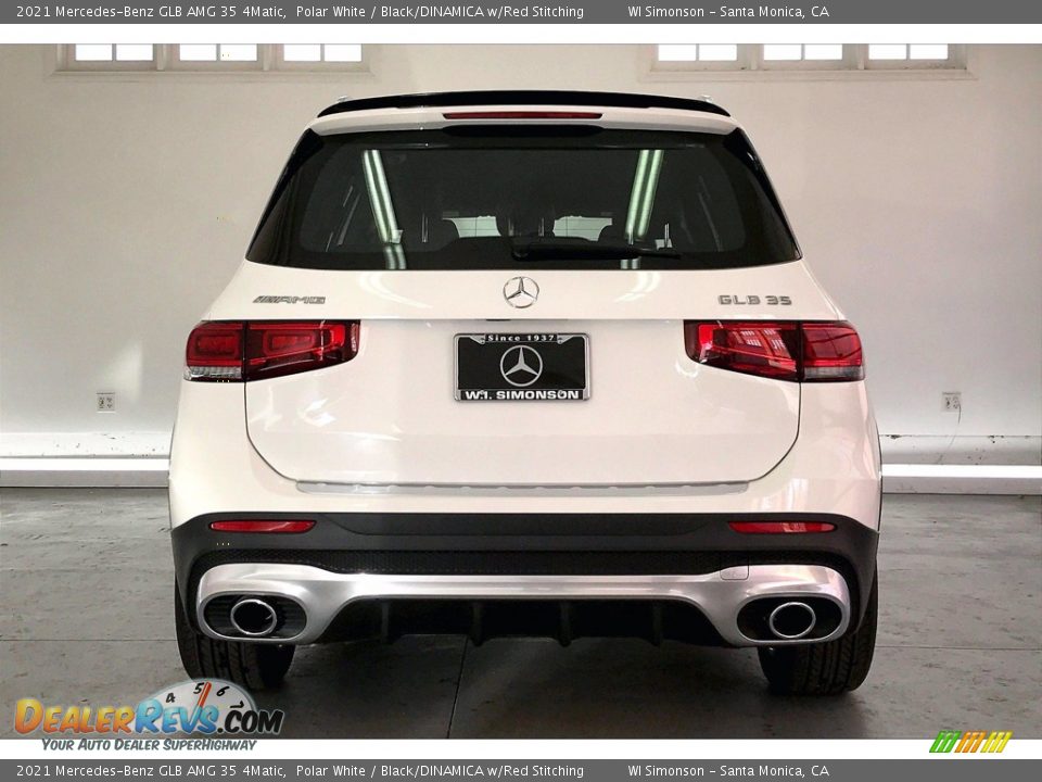 2021 Mercedes-Benz GLB AMG 35 4Matic Polar White / Black/DINAMICA w/Red Stitching Photo #3