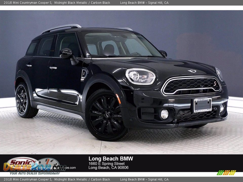 2018 Mini Countryman Cooper S Midnight Black Metallic / Carbon Black Photo #1