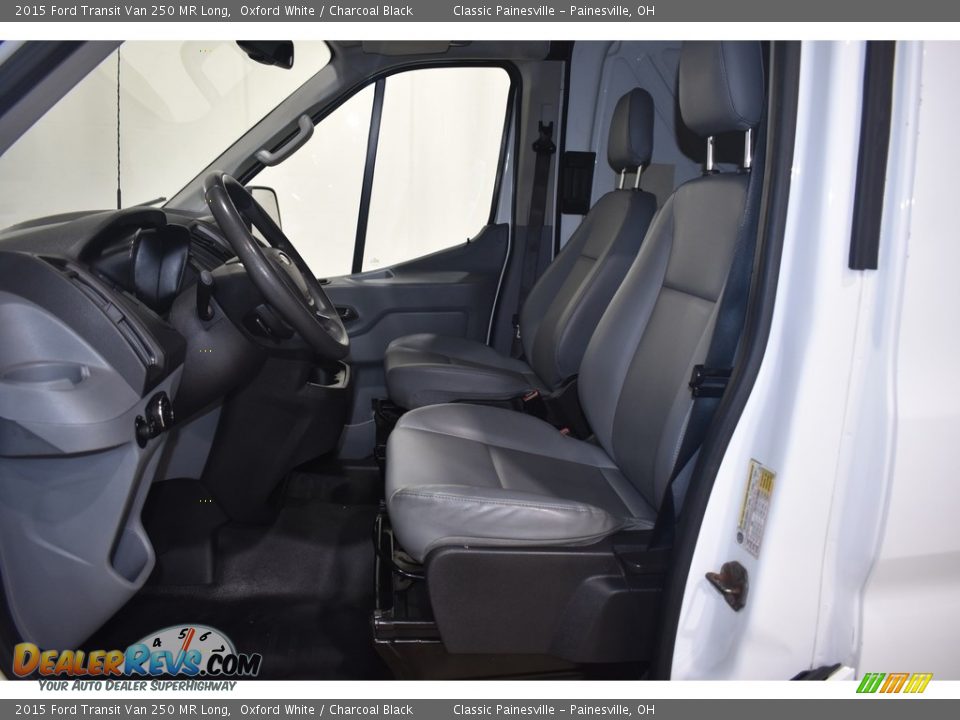 2015 Ford Transit Van 250 MR Long Oxford White / Charcoal Black Photo #7