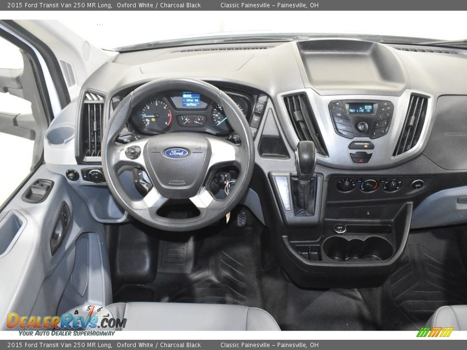 2015 Ford Transit Van 250 MR Long Oxford White / Charcoal Black Photo #11