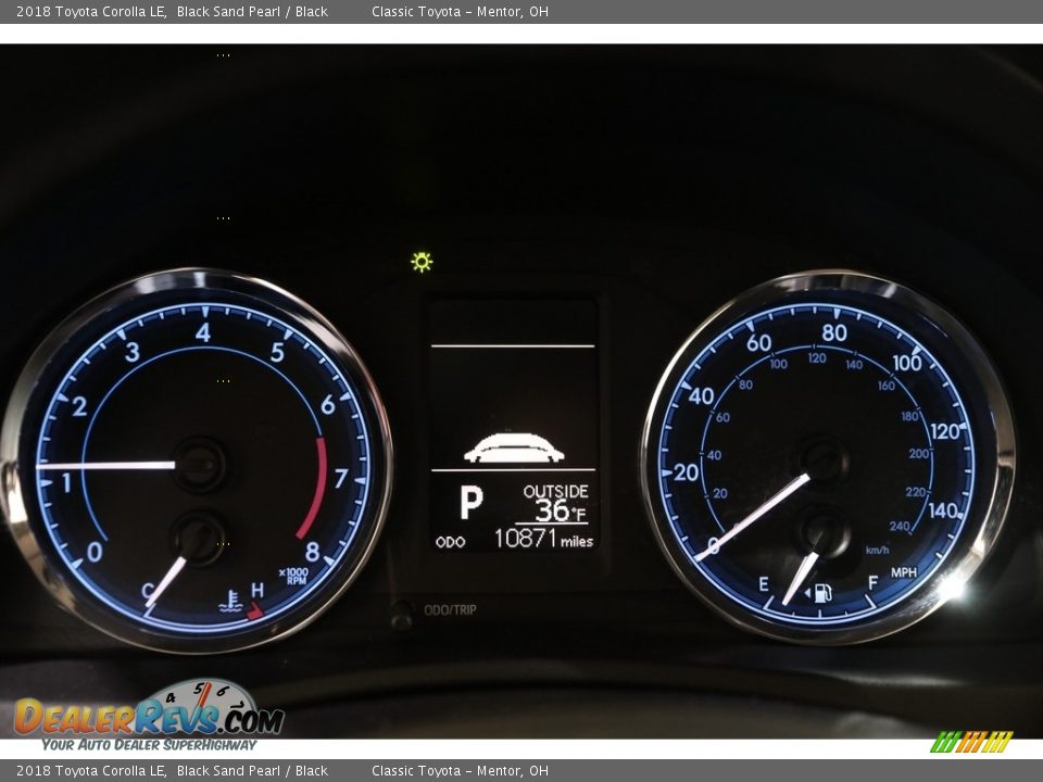2018 Toyota Corolla LE Black Sand Pearl / Black Photo #8