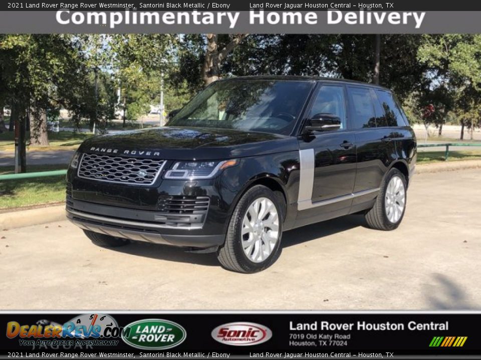 2021 Land Rover Range Rover Westminster Santorini Black Metallic / Ebony Photo #1