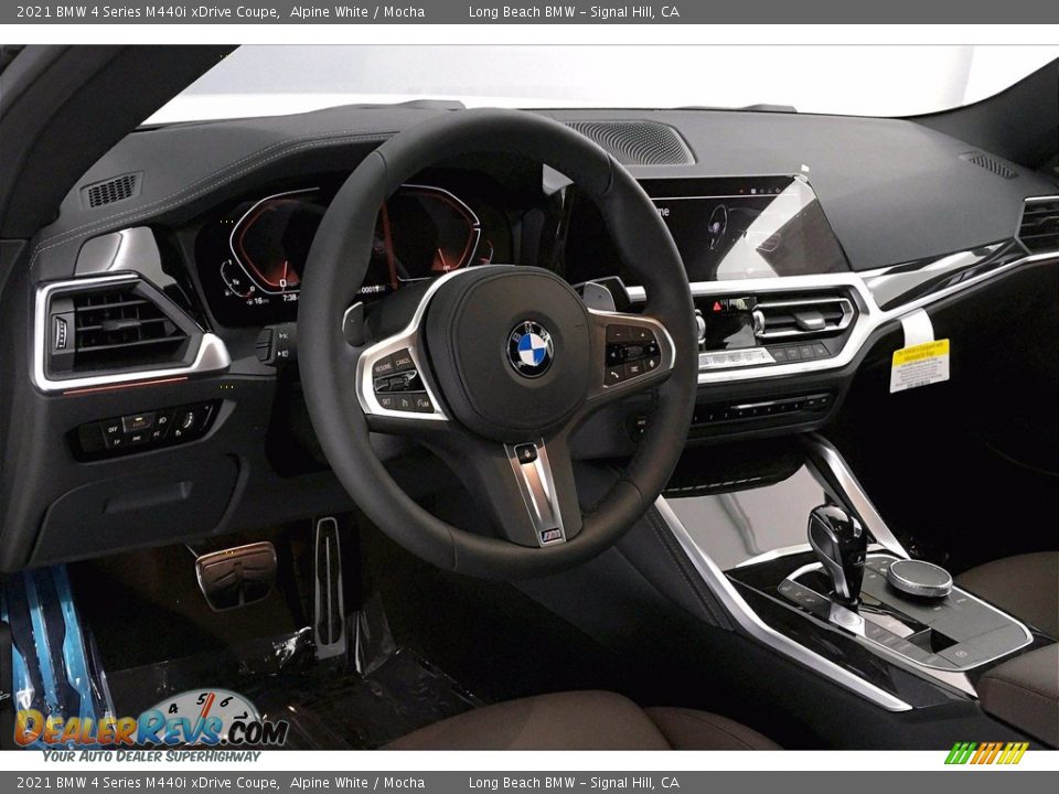 2021 BMW 4 Series M440i xDrive Coupe Alpine White / Mocha Photo #7