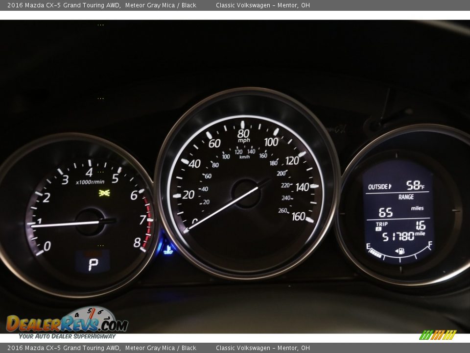 2016 Mazda CX-5 Grand Touring AWD Meteor Gray Mica / Black Photo #8