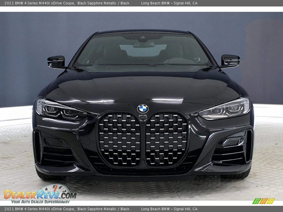 Black Sapphire Metallic 2021 BMW 4 Series M440i xDrive Coupe Photo #2