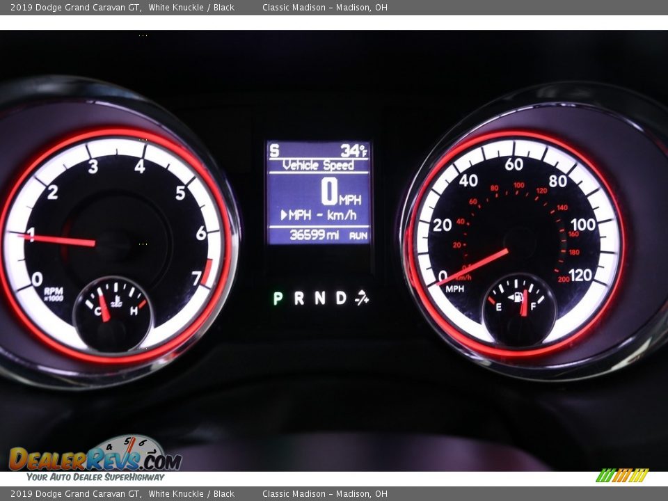 2019 Dodge Grand Caravan GT White Knuckle / Black Photo #8