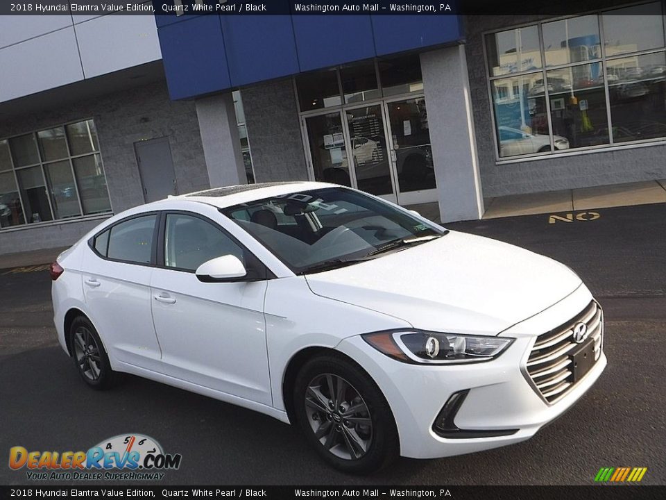 2018 Hyundai Elantra Value Edition Quartz White Pearl / Black Photo #1