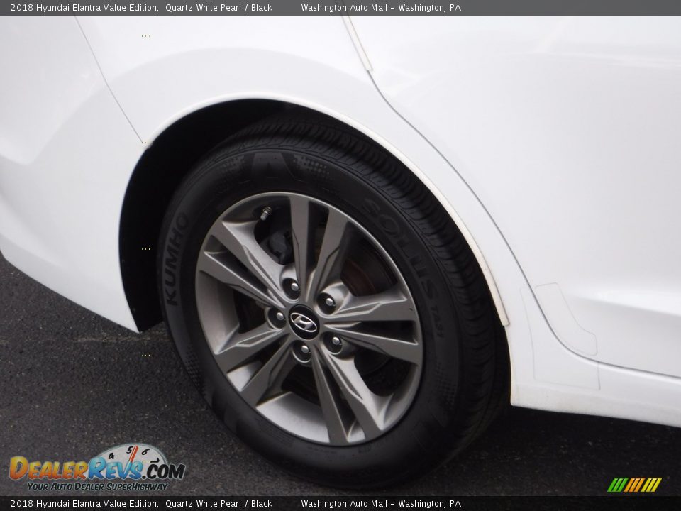 2018 Hyundai Elantra Value Edition Quartz White Pearl / Black Photo #3