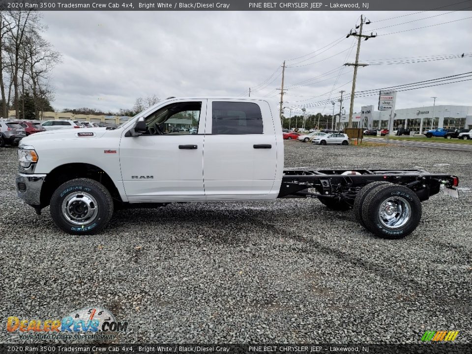 2020 Ram 3500 Tradesman Crew Cab 4x4 Bright White / Black/Diesel Gray Photo #4