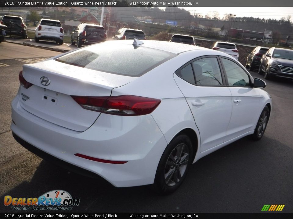 2018 Hyundai Elantra Value Edition Quartz White Pearl / Black Photo #9