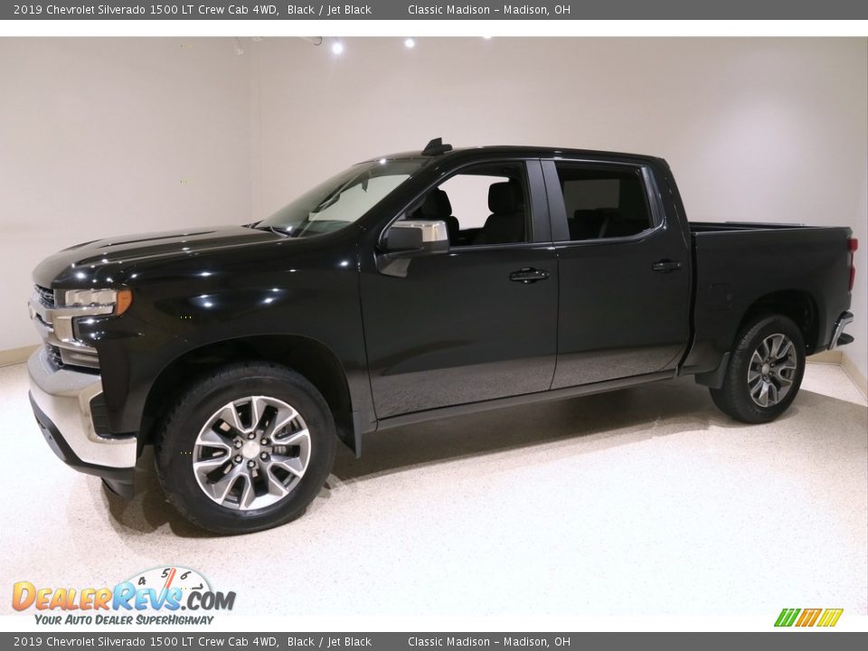 Black 2019 Chevrolet Silverado 1500 LT Crew Cab 4WD Photo #3