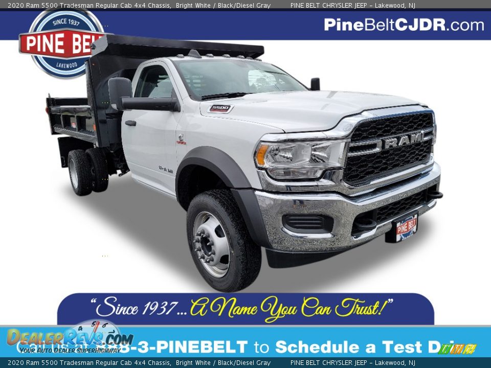 2020 Ram 5500 Tradesman Regular Cab 4x4 Chassis Bright White / Black/Diesel Gray Photo #1