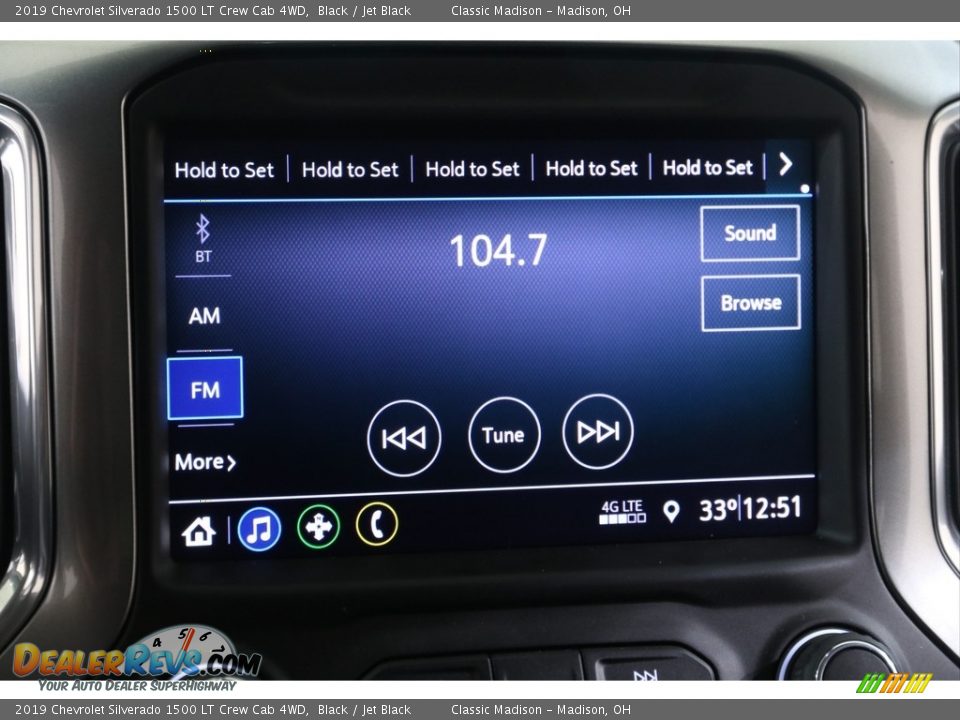 2019 Chevrolet Silverado 1500 LT Crew Cab 4WD Black / Jet Black Photo #11