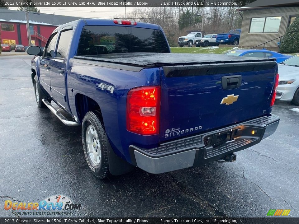 2013 Chevrolet Silverado 1500 LT Crew Cab 4x4 Blue Topaz Metallic / Ebony Photo #8