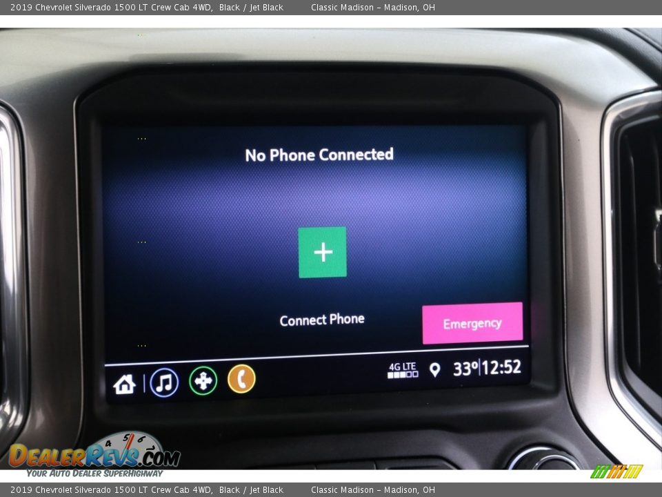 2019 Chevrolet Silverado 1500 LT Crew Cab 4WD Black / Jet Black Photo #12