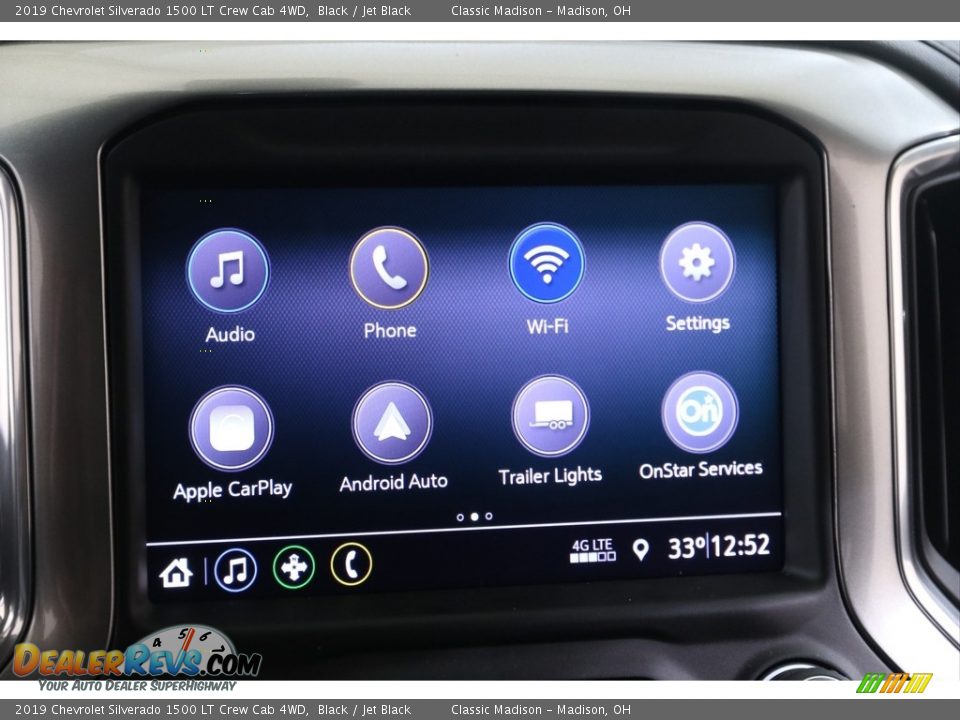 2019 Chevrolet Silverado 1500 LT Crew Cab 4WD Black / Jet Black Photo #13