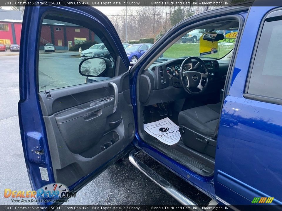 2013 Chevrolet Silverado 1500 LT Crew Cab 4x4 Blue Topaz Metallic / Ebony Photo #10