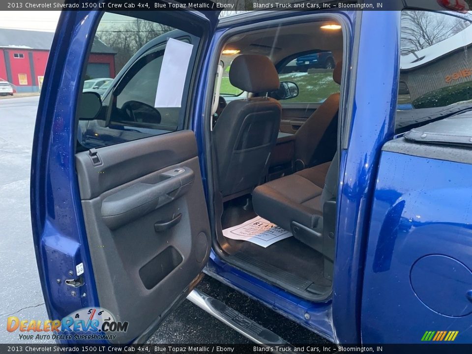 2013 Chevrolet Silverado 1500 LT Crew Cab 4x4 Blue Topaz Metallic / Ebony Photo #18
