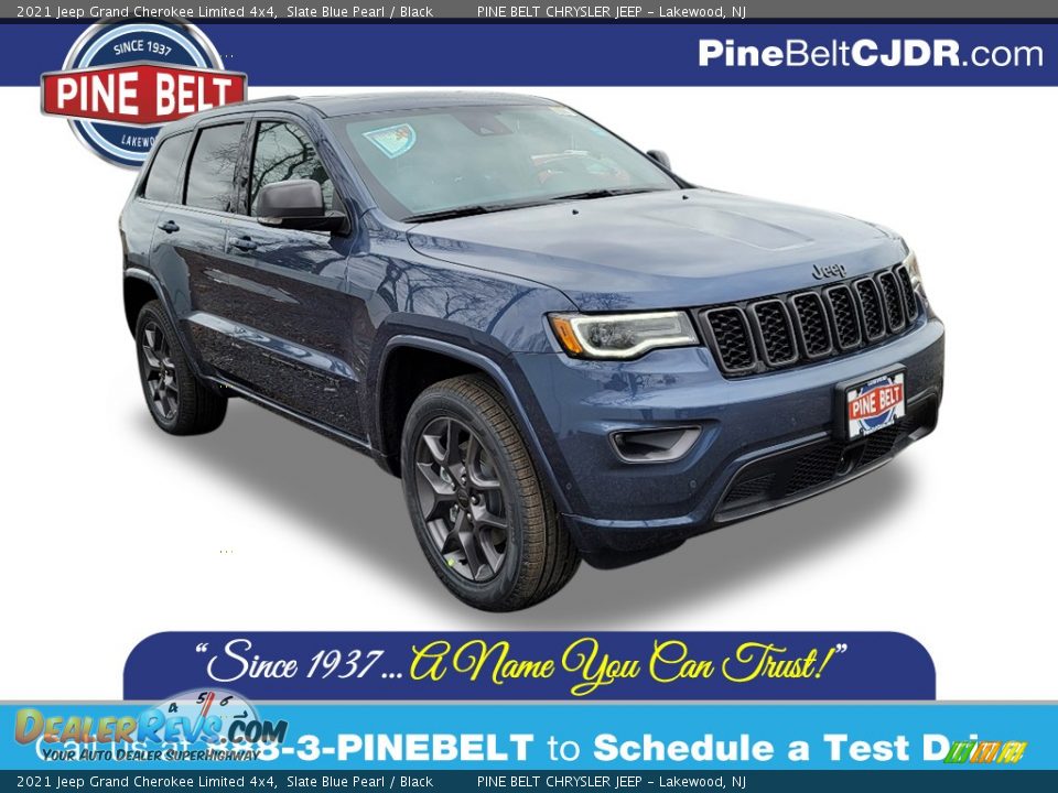 2021 Jeep Grand Cherokee Limited 4x4 Slate Blue Pearl / Black Photo #1
