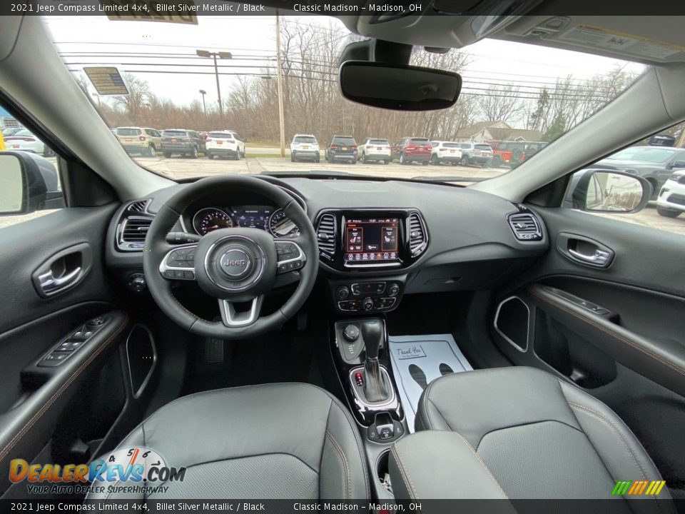 Black Interior - 2021 Jeep Compass Limited 4x4 Photo #4