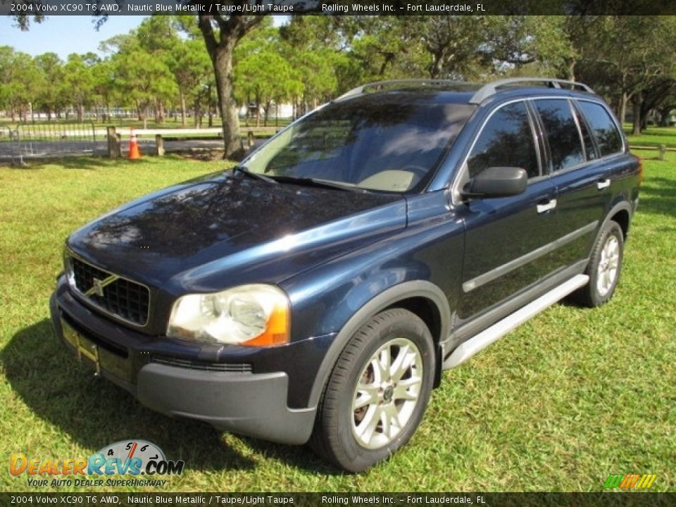 2004 Volvo XC90 T6 AWD Nautic Blue Metallic / Taupe/Light Taupe Photo #1