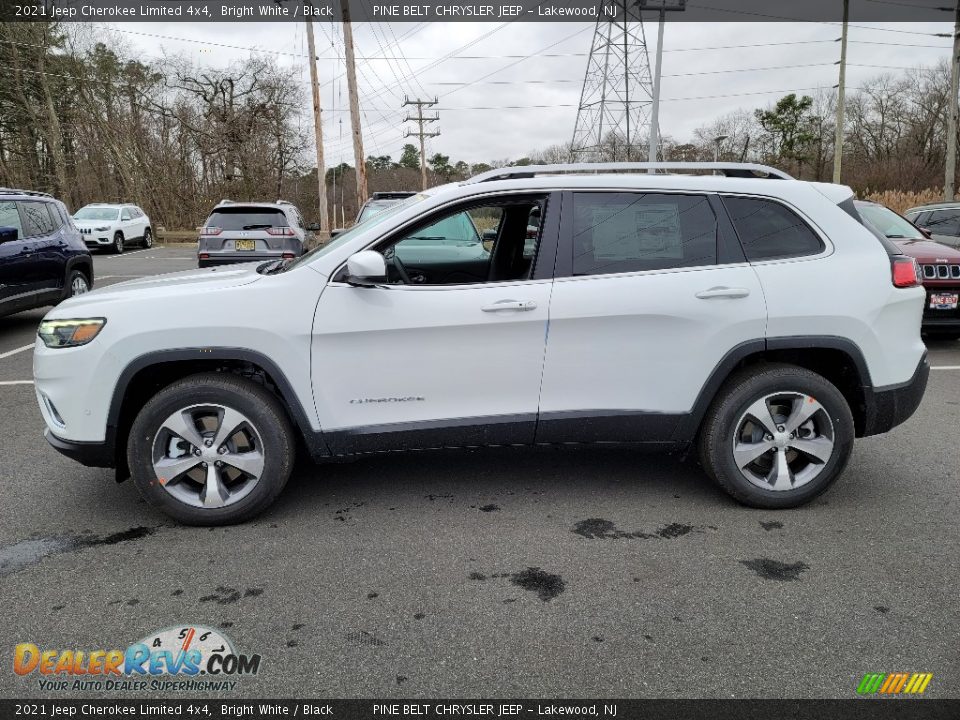 2021 Jeep Cherokee Limited 4x4 Bright White / Black Photo #4