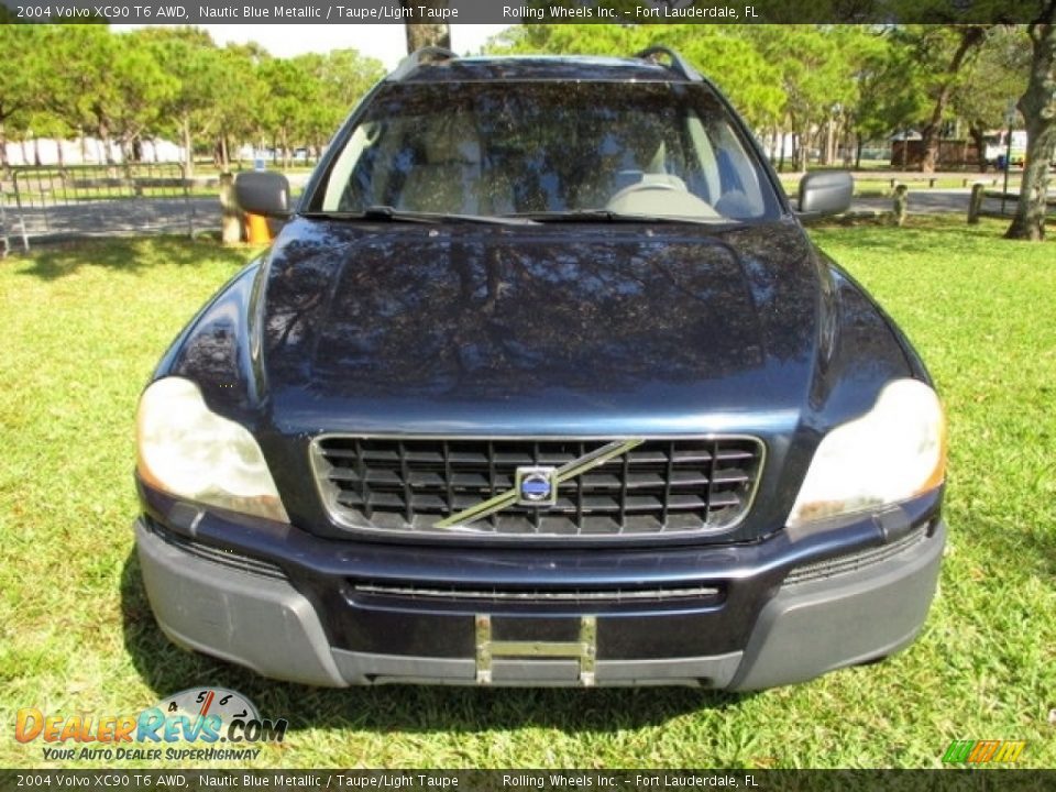 2004 Volvo XC90 T6 AWD Nautic Blue Metallic / Taupe/Light Taupe Photo #16