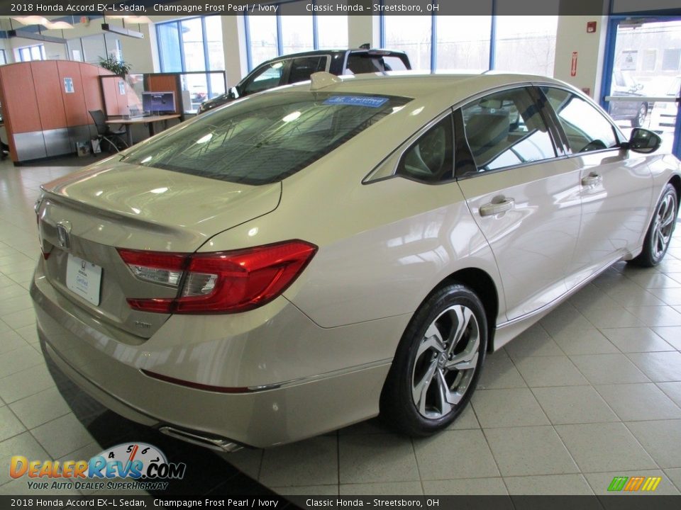 2018 Honda Accord EX-L Sedan Champagne Frost Pearl / Ivory Photo #7