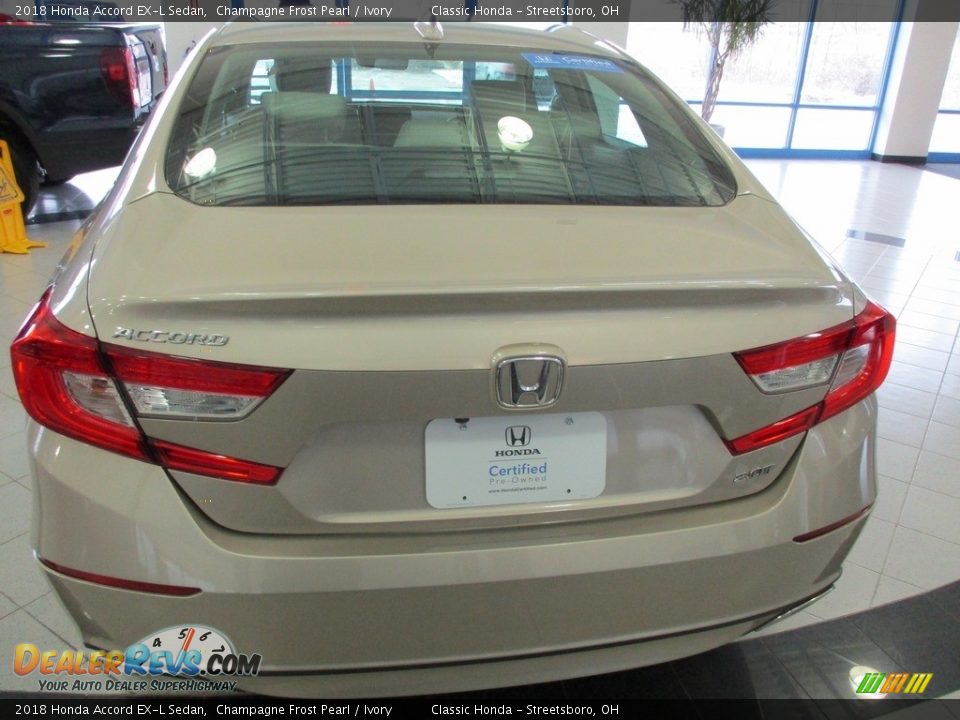 2018 Honda Accord EX-L Sedan Champagne Frost Pearl / Ivory Photo #8
