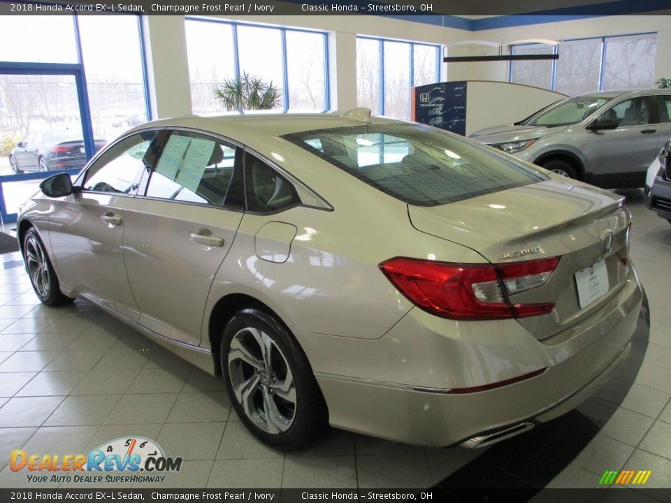 2018 Honda Accord EX-L Sedan Champagne Frost Pearl / Ivory Photo #9