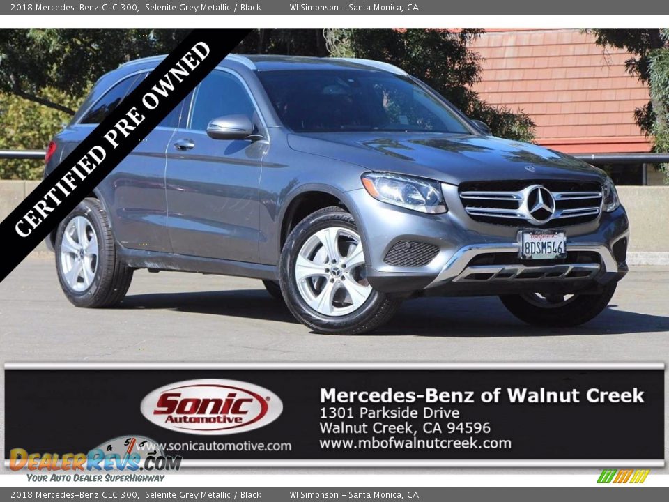 2018 Mercedes-Benz GLC 300 Selenite Grey Metallic / Black Photo #1