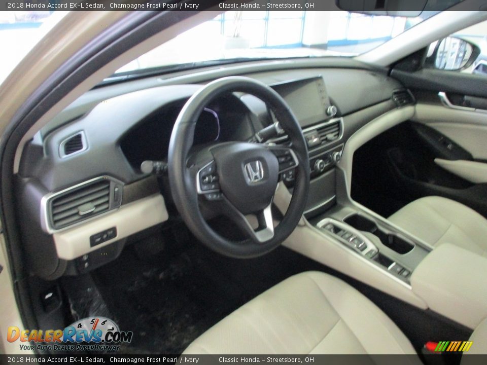 2018 Honda Accord EX-L Sedan Champagne Frost Pearl / Ivory Photo #27