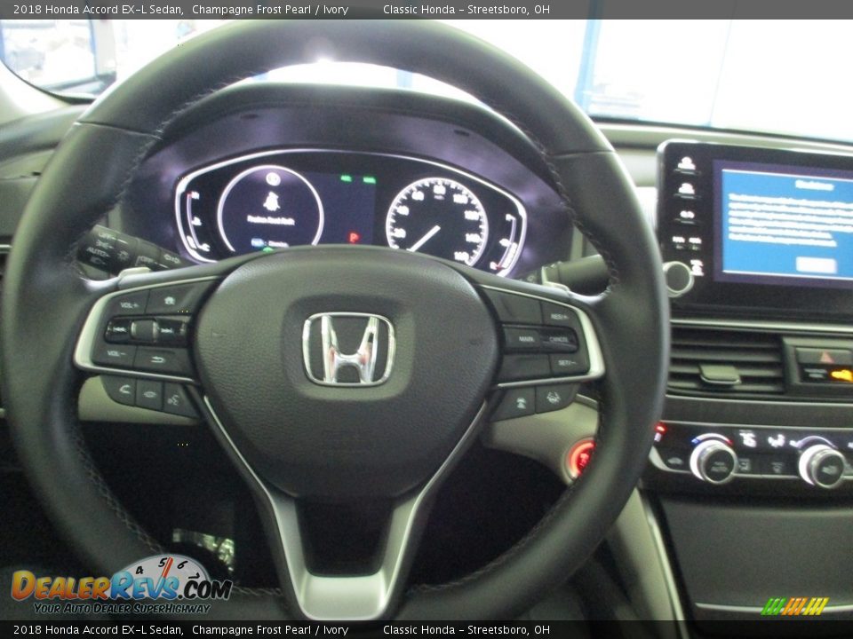 2018 Honda Accord EX-L Sedan Champagne Frost Pearl / Ivory Photo #30
