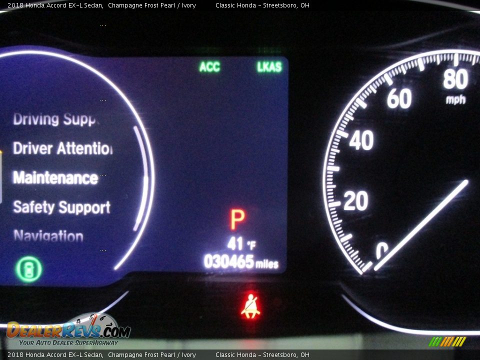 2018 Honda Accord EX-L Sedan Champagne Frost Pearl / Ivory Photo #33