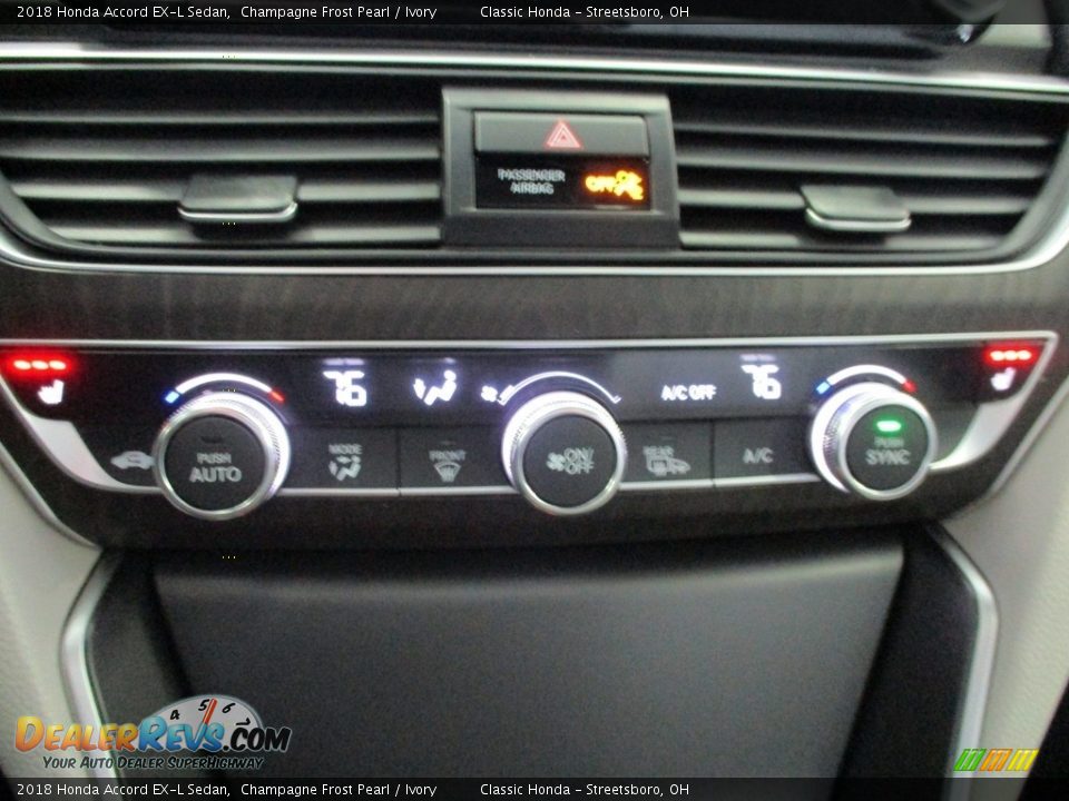 2018 Honda Accord EX-L Sedan Champagne Frost Pearl / Ivory Photo #35