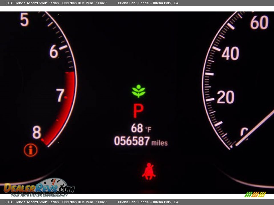 2018 Honda Accord Sport Sedan Obsidian Blue Pearl / Black Photo #6